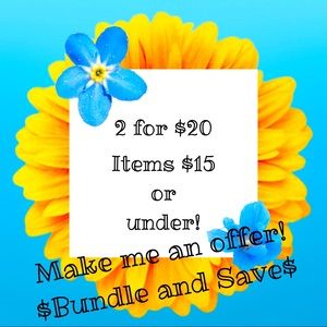 🦋Any items $15 or under are 2 for $20!🌼
